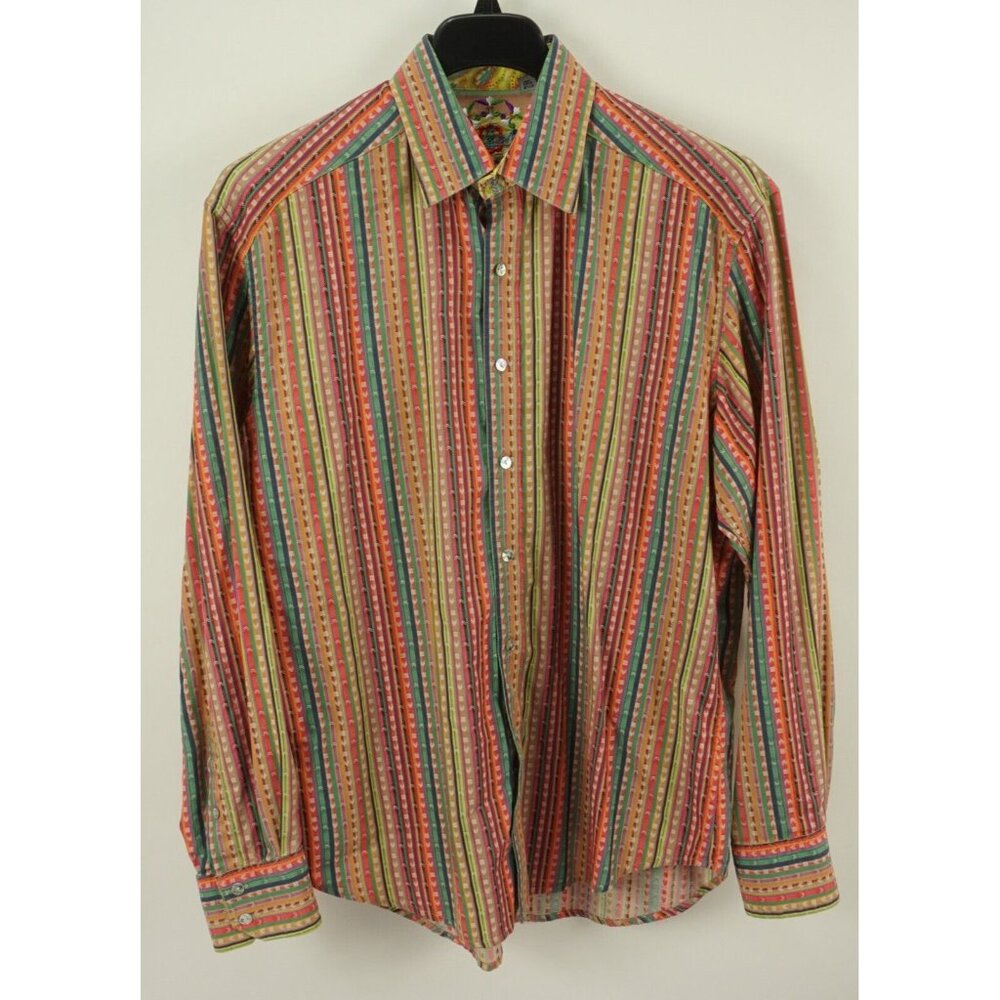 Robert Graham Southwestern Stripe Men's XL Long Sleeve Vibrant Button Up‎ Shirt